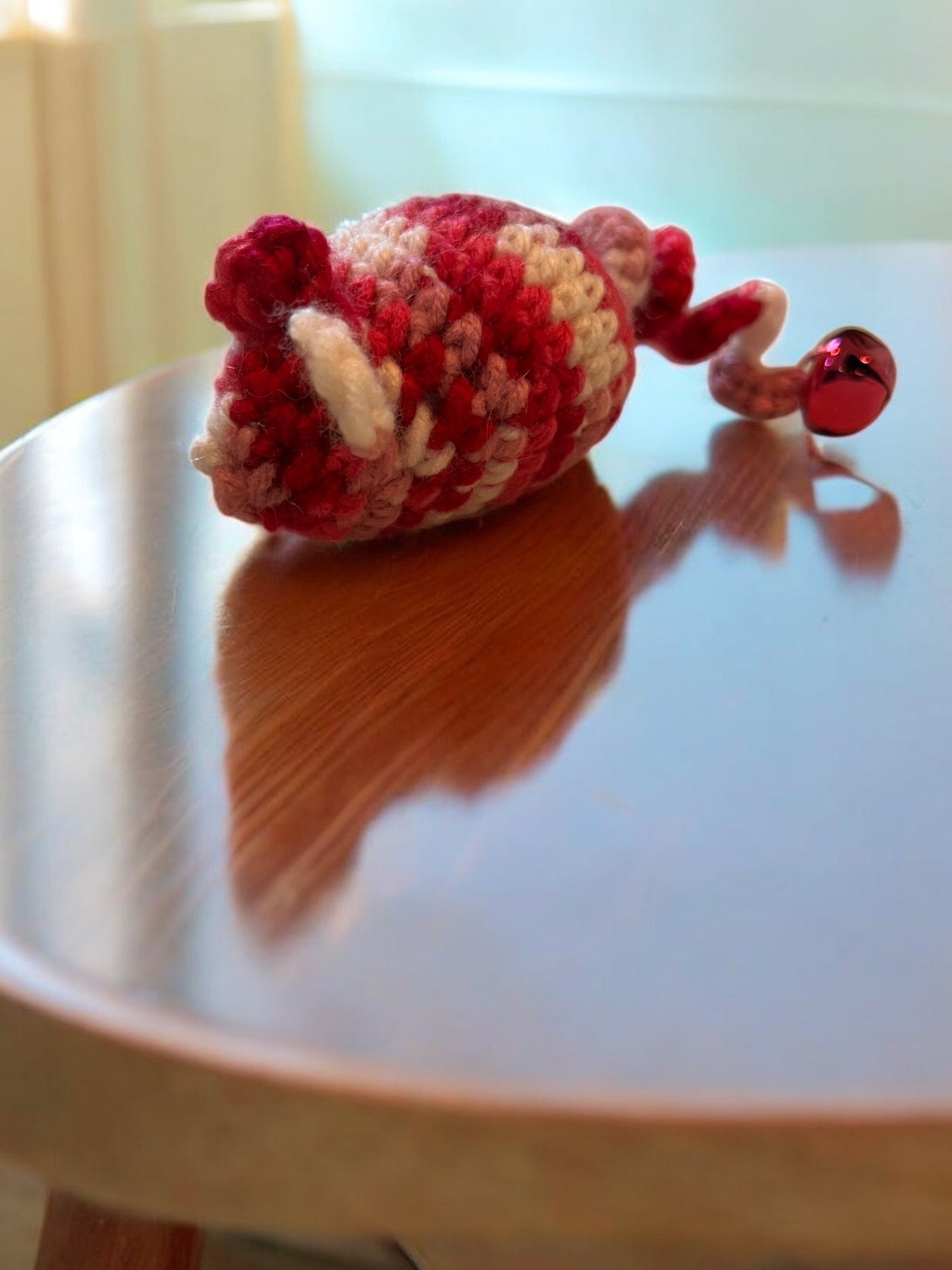 Catnip infused crocheted mouse, cat toy, cat mom gift, cat host gift, cat birthday gift, eco-friendly cat toy, earth conscious cat toy, Spring cat toy