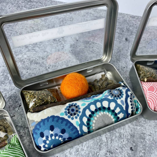 Eco-friendly, silvervine, catnip, cat felt toy, cat kicker toy, cat party in a box, earth-friendly, organic